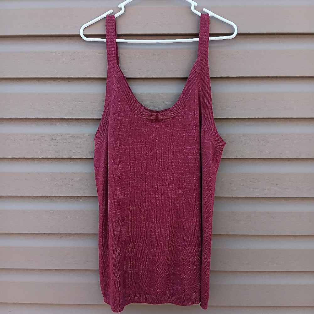 Torrid Sz 3 Red Mettalic Tank Top Shell